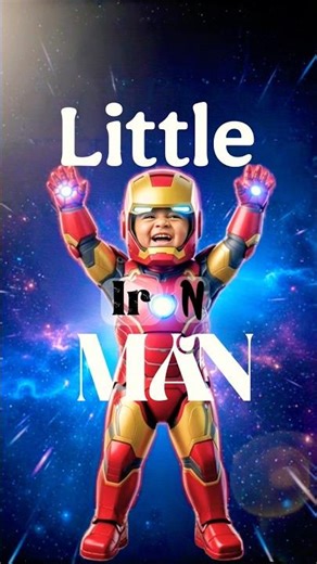 Baby Iron Man 🔥 | Cute Mini Superhero | #shorts #babyshorts #iroman #avengers #tonystark #marvel