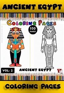 Ancient Egypt Coloring Pages - 100 Pages : Vol . 2