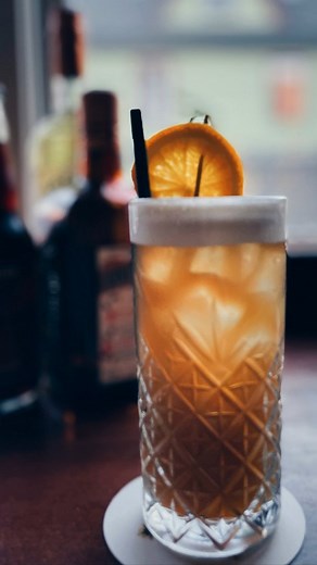 This week's cocktail feature? Just float with it... •FLOAT ON• Propeller Root Beer, Fisherman’s Helper Rum, Cointreau, Cocchi Americano, Lemon, Egg Foam | Bar Salvador