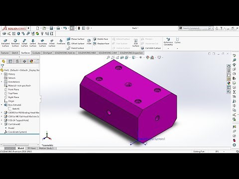 How To Locate Coordinates System In Solidworks | Mass Properties Calculation | Extrude Cut Features