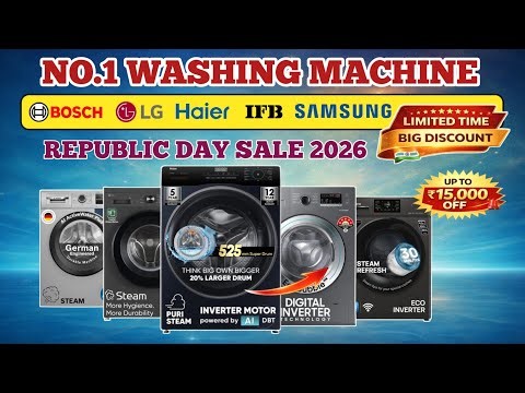 Best Washing Machine 2026🔥Top 5 Best Front Load Washing Machine 2026🔥Republic Day Sale 2026