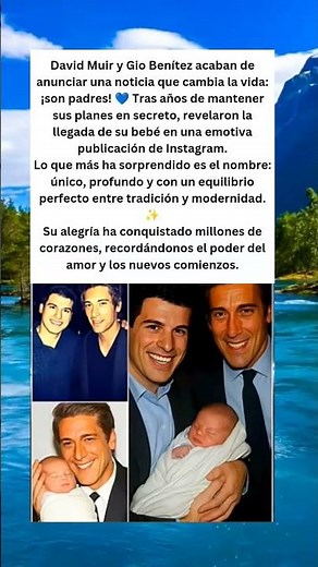 👶 David Muir y Gio Benítez: un nuevo capítulo de amor