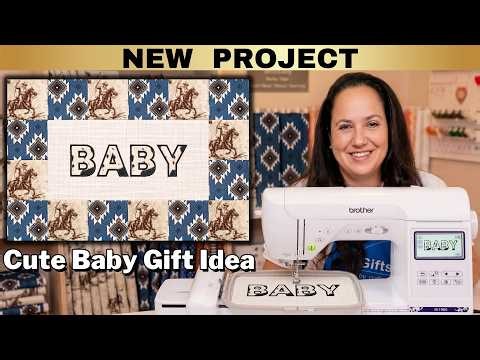 I'm Making the SOFTEST Baby Mini Quilt Using My Embroidery Machine (You Need to Feel This Fabric!)
