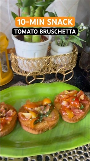 Easy Bruschetta Recipe | 10 Minute Healthy Snack #shorts