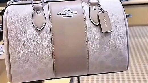 蔻驰COACH女士ROWAN中号手提单肩斜挎波士顿包拼色CW3