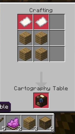 How To Create Crafting table in minecraft useing oak planks #minecraft #craft #games #gameplay