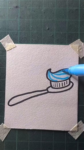 how to draw a toothbrush
