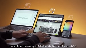 Keychron K12 60% Layout Hot-Swappable Bluetooth Wireless/USB Wired Mechanical Keyboard with Gateron G Pro Brown Switch White LED Backlit, Compact 61-Key Computer Keyboard Compatible with Mac Windows