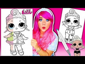 Coloring L.O.L. Surprise! Dolls Royal High-Ney & Pink Baby | Ohuhu + Prismacolor Art Markers