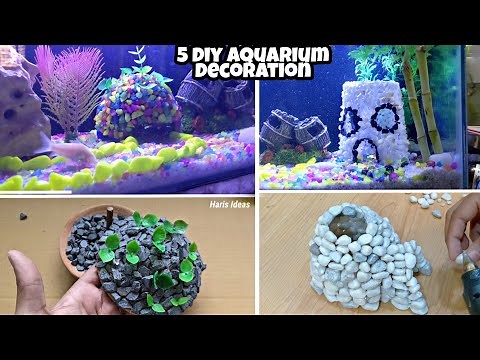 DIY Aquarium Decoration ideas with Stones | 5 Amazing Fish Tank Decoration (Easy)