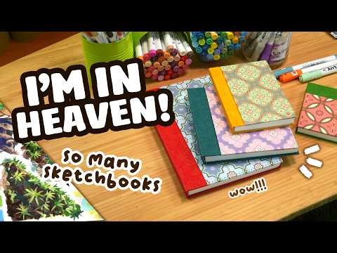 I'm in HEAVEN // Trying 4 new sketchbooks! (Arrtx watercolour sketchbook review)