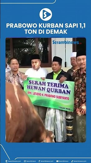 Prabowo Kurban Sapi 1,1 Ton di Demak