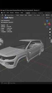 day 6 of modeling a realistic car in Blender #automobile #blender3d #blender #blendercommunity #b3d