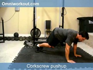 Corkscrew pushup