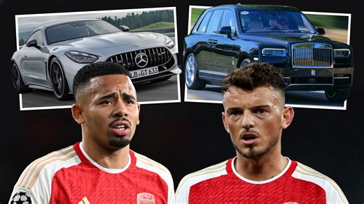 Arsenal stars' cars, like Saka's £190k Merc & White's £300k Rolls-Royce