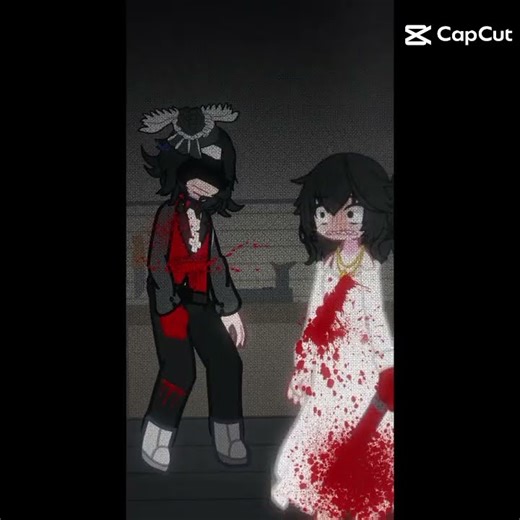 (fake blood) #gachalife2 #edit ##digitalart #blood #horror #music #capcut