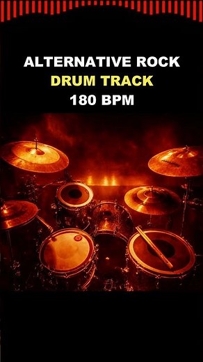 Alternative Rock Drum Track 180 BPM 🔥 Guitar Practice #guitar #drums #heavymetalsongs