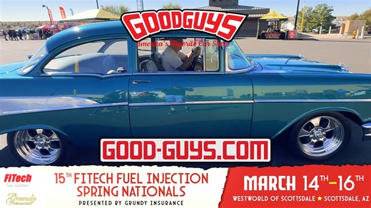 Get ready to rev your engines and kick off the ultimate hot rod celebration this St. Patrick's Day weekend!⁠ 🍀 Goodguys 15th FiTech Spring Nationals presented by Grundy Insurance 📅 March 14-16, 2025⁠ 📍 WestWorld of Scottsdale | Scottsdale, AZ⁠ ⁠ 🎟️ Full event information: bit.ly/2025SPRINGNATS ⁠ 📣 Don’t wait—get your tickets now and join the fun! ⁠ ⁠ #Godoguys25 ⁠ ⁠ *Note: In 2025, all registered participants must be current members of the Goodguys Rod & Custom Association. Goodguys Members