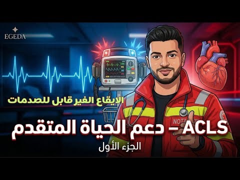 ACLS بالعربي – أقوى شرح للجزء الأول في دعم الحياة المتقدم وإنقاذ حالات السكتة القلبية