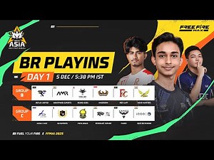 🔴 [HI] BR Play-Ins - Week 1 Day 1 | FFMAI 2025 | Group B & C