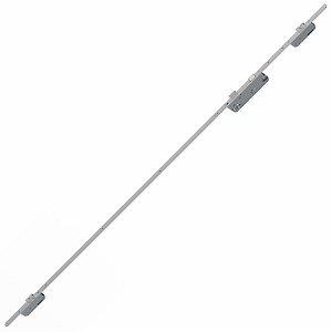 Heritage Multipoint Door LockKey Operated55mm Backset20mm Radius End FaceplateML130RSilver