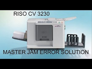 riso cv 3230 master jam error solution‪@helpcsc‬