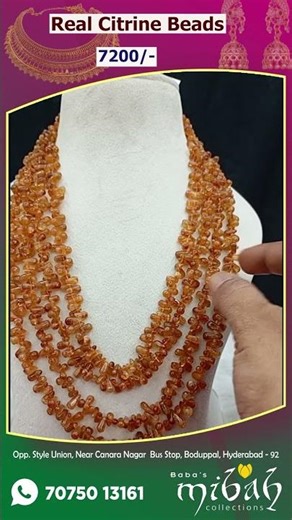 Real Citrine Beads Maala