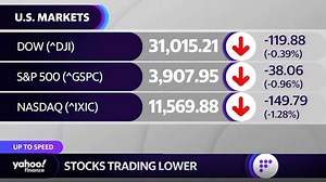 Stocks trend lower, oil markets set for first quarterly loss in two years