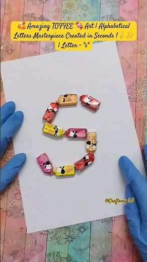 Amazing Toffee Art | Letter s Masterpiece in Seconds | Alphabet Art 🍭🎨