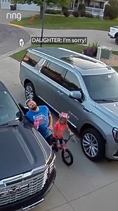 1.4M views · 2.2K reactions | Ella was laser-focused on dodging cars, but somehow managed to crash right into her dad. He was a good sport about it!  | Ring | Facebook