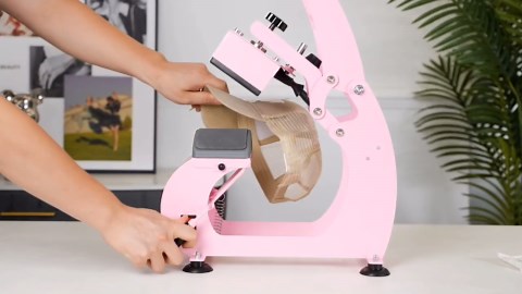 Hat Press, Hat Press Heat Machine for Caps, Hat Heat Press with 2 Platens and HTV Iron On for Vinyl, Sublimation, Heat Transfer (Pink)
