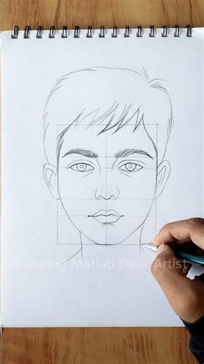 How to Draw ￼a Boy Face in Easy Steps #shorts