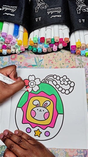 Coloring Cute & Groovy with Ohuhu Alcohol Markers 💖🌈