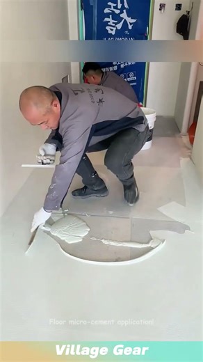 Floor micro-cement application! #construction