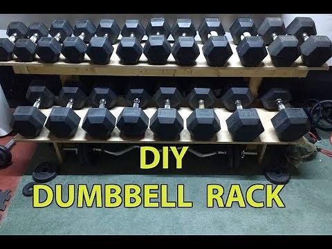 DIY Dumbbell Weight Rack Storage from Wood