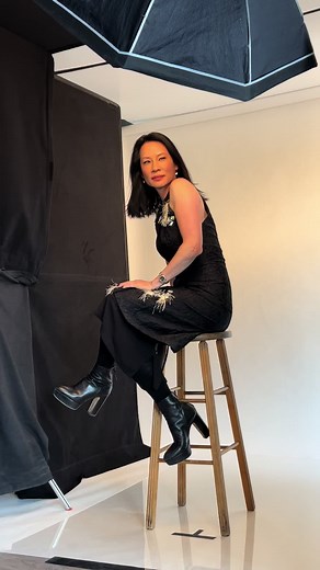 #LucyLiu poses for photos in the Variety Studio at #SundanceFilmFestiv...