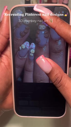 Pinterest nail design #Pinterestnails #3dmonkeynails #pressonnails #naildesign