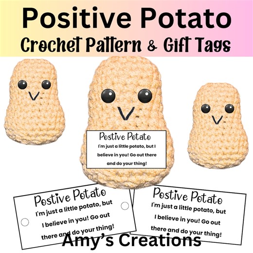 Adorable Potato Crochet PATTERN With Gift Tags - Instant Download PDF - Etsy