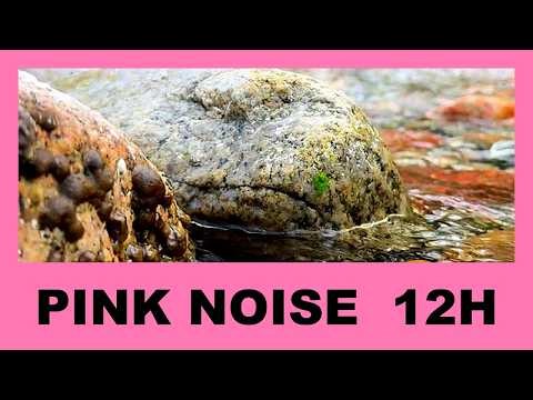 Pink Noise Black Screen · 12 Hours · Real Mountain Water, No Ads
