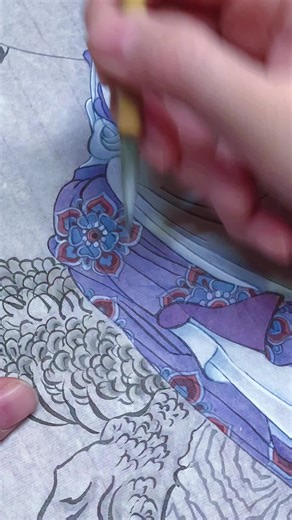 Patterns in traditional Chinese painting are a new artistic skill and branch—learning them is a lifelong pursuit
