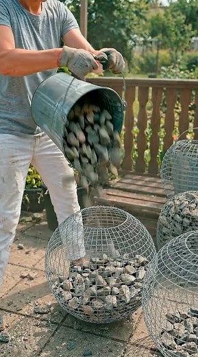 DIY Gabion Planters: Transform Your Patio on a Budget! 🌼🪨