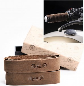 Motorcycle Handle Bar Leather Grip Wraps | Universal Accelerator Accessories | Leather Throttle Cover Wraps by Trip Machine Company - Etsy