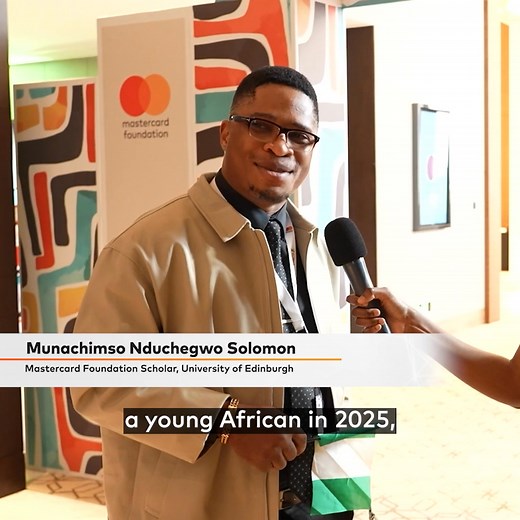 10K views · 324 reactions | What does it mean to be a young African in 2025? At Baobab Summit, roving reporter Esther Githinji caught up with Mastercard Foundation Scholar Munachimso Nduchegwo Solomon from the University of Edinburgh to hear his thoughts on leadership and what it takes to drive positive change. #BaobabSummit2025 #BaobabRising | Mastercard Foundation | Facebook