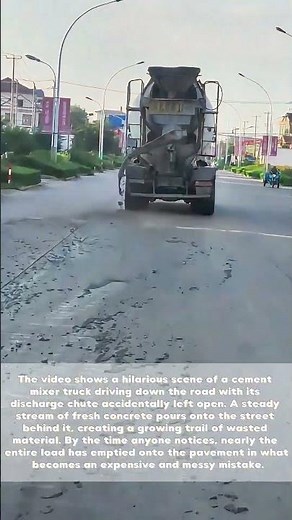 Concrete Catastrophe: Watch This Cement Truck Lose Its Entire Load!