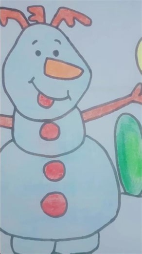 how to draw olaf step by step