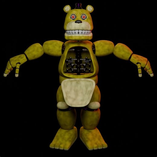 Fredbear Springlock Animation test #fnaf #blender #animation