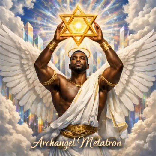 ✡️Archangel Metatron✡️ Metatron is considered one of the only two archangels who were once human, having been the prophet Enoch before his ascension. His transformation into a celestial being grants him a special connection with humanity, serving as a bridge between heaven and earth. Metatron is often described as the scribe of God, tasked with documenting every event in the universe and guiding souls through their spiritual evolution. He represents divine wisdom and pure light, helping individu