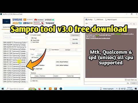 Sampro tool v3.0 latest version oppo, realme, xiaomi, vivo and samsung frp unlock tool