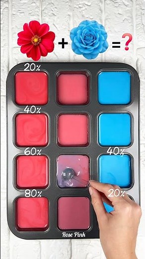Hot & Cool Color Blend Palette♥️💙 #colormixing #colorconcept #satisfying #colorpalette #asmr #art