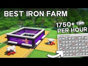 Minecraft BEST Iron Farm 1.21 - Portal Based Iron Farm Tutorial - 1750+ Per Hour